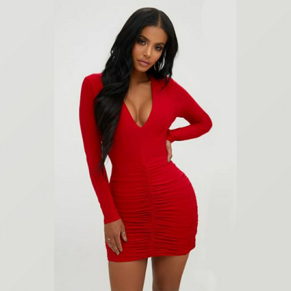 PrettyLittleThing Red Dress